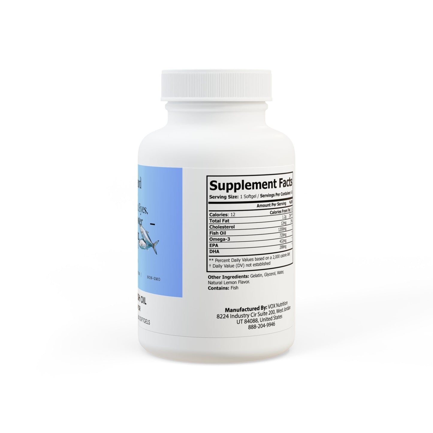 Omega 3 Fish Oil Supplement (60 Softgels)
